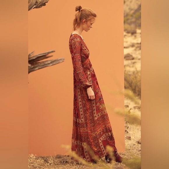 Anthropologie - Ranna Gill - boho Ceret maxi dress - side zipper - Picture 3 of 8